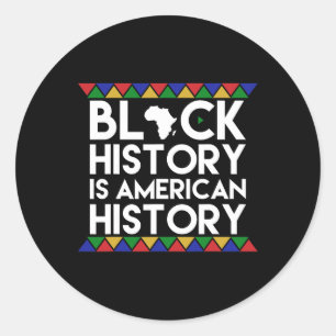 Sticker Rond L'Histoire Noire Est Américaine L'Histoire Africai