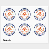 Sticker Rond L'Hiver Est Snot Rocket Saison Cyclisme (Feuille)