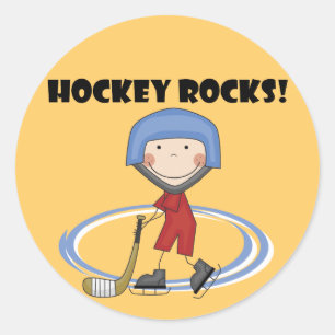 Sticker Rond L'hockey bascule le T-shirts et les cadeaux