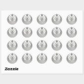 Sticker Rond L'homme dans le Maze - argent (Feuille)