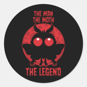 Sticker Rond L'Homme, La Phalène, La Légende - Mothman Mythique
