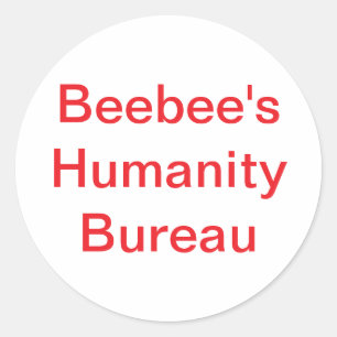 Sticker Rond L'humanitaire de Beebee Hankamer Artjunkhaus Amour
