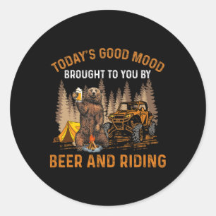 Sticker Rond L'humeur positive d'aujourd'hui vous est offerte p