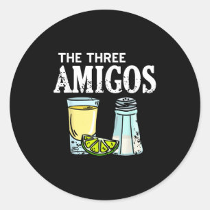 Sticker Rond L'Humour de la fête du sel de la Tequila des Trois
