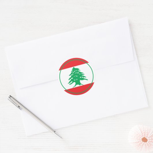 Sticker Rond liban (Enveloppe)