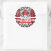Sticker Rond Liban Liban Canadien Drapeau des racines de l'arbr (Sac)