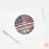 Sticker Rond Liban Liban États-Unis États-Unis (Enveloppe)
