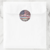 Sticker Rond Liban Liban États-Unis États-Unis (Sac)