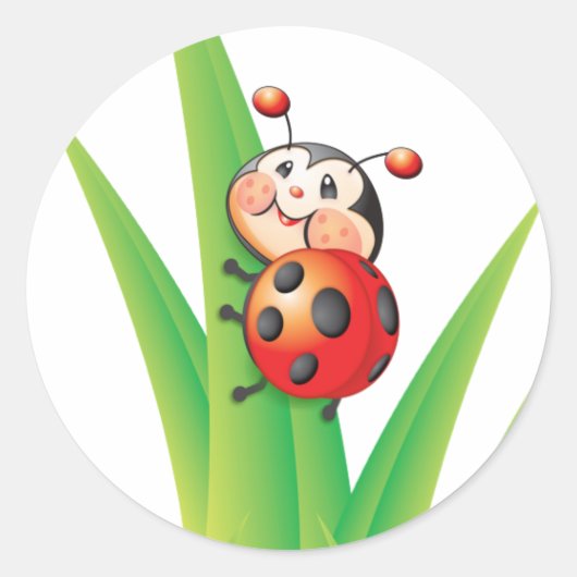 Sticker Rond Libby l'autocollant Ladybug (Devant)