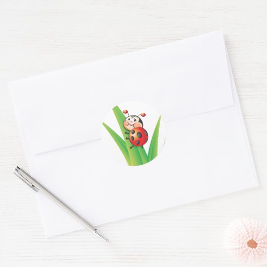 Sticker Rond Libby l'autocollant Ladybug (Enveloppe)