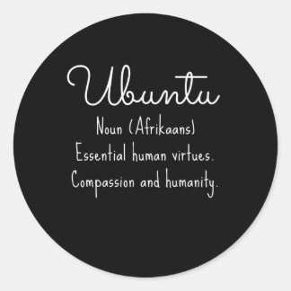 Sticker Rond Libellé d'Ubuntu Afrikaans