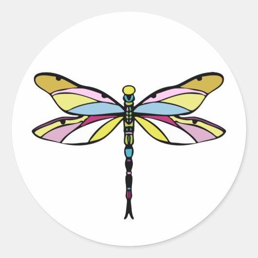 Sticker Rond libellule (Devant)