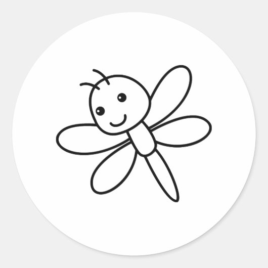Sticker Rond libellule (Devant)