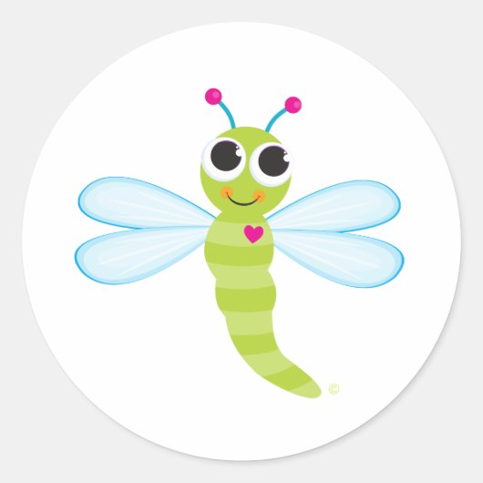 Sticker Rond libellule (Devant)