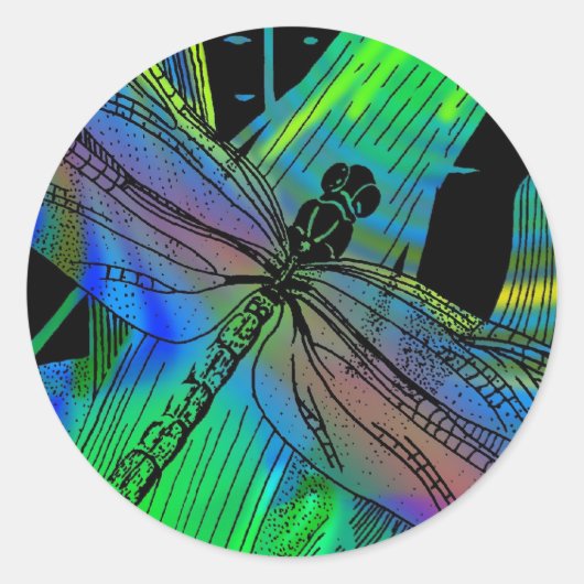 Sticker Rond libellule (Devant)
