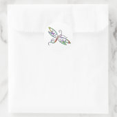 Sticker Rond libellule colorée (Sac)