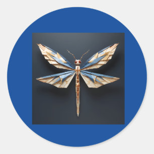 Sticker Rond libellule origami