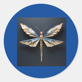 Sticker Rond libellule origami
