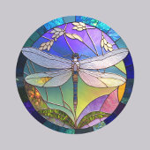 Sticker Rond libellule Stainedglass