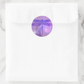 Sticker Rond libellule violette (Sac)