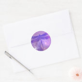 Sticker Rond libellule violette (Enveloppe)
