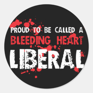 Sticker Rond Libéral fier de défenseur de la veuve et de