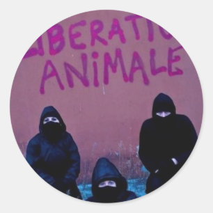 Sticker Rond Libération Animale