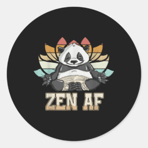 Sticker Rond Libération Zen Af Panda Yoga Exploratif