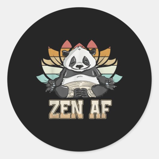 Sticker Rond Libération Zen Af Panda Yoga Exploratif (Devant)