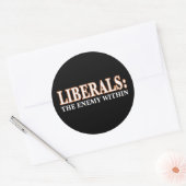 Sticker Rond Libéraux - L'ennemi intérieur (Enveloppe)