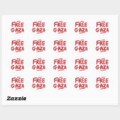 Sticker Rond Libérer Gaza (Feuille)