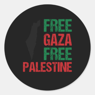 Sticker Rond Libérer Gaza Libérer la Palestine