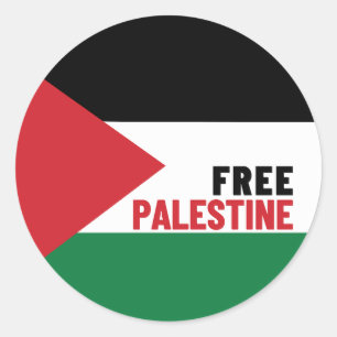 Sticker Rond Libérer la Palestine   Drapeau de Palestine   Lutt