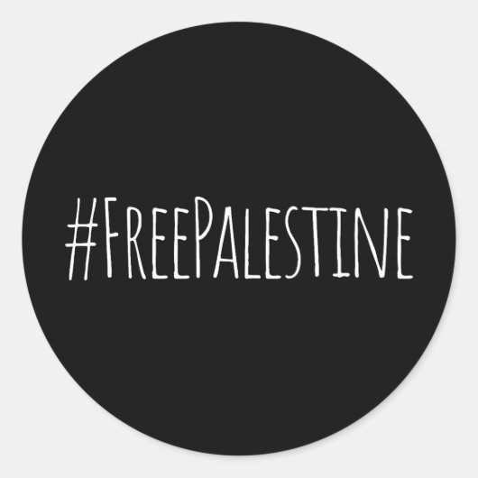 Sticker Rond Libérer la Palestine | #FreePalestine | Libérez Ga (Devant)
