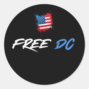 Sticker Rond Libérez DC - Résistez à la contestation politique