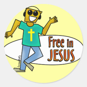Sticker Rond Libérez en Jésus