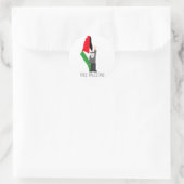 Sticker Rond Libérez la Palestine avec le droit au retour (Sac)