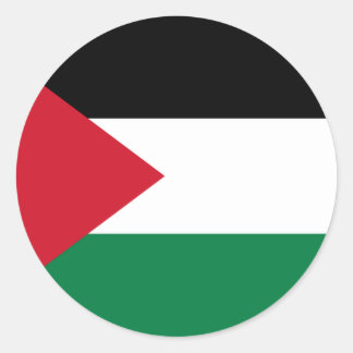 Sticker Rond Libérez la Palestine - Drapeau palestinien (voir l