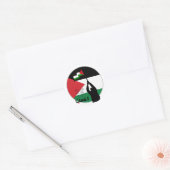 Sticker Rond Libérez la Palestine en arabe (Enveloppe)