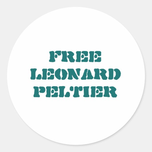 Sticker Rond Libérez l'autocollant Leonard Peltier (Devant)