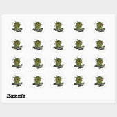 Sticker Rond libérez le kraken (Feuille)