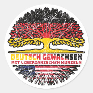 Sticker Rond Libéria Allemand Deutschland Baum