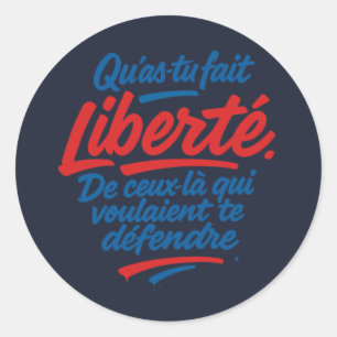 Sticker Rond Liberté