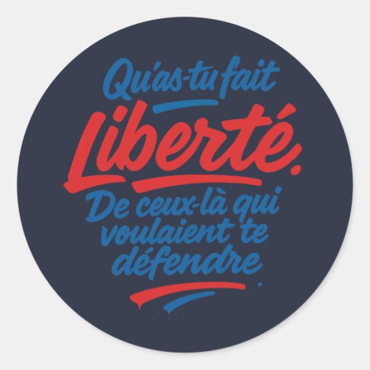 Sticker Rond Liberté (Devant)
