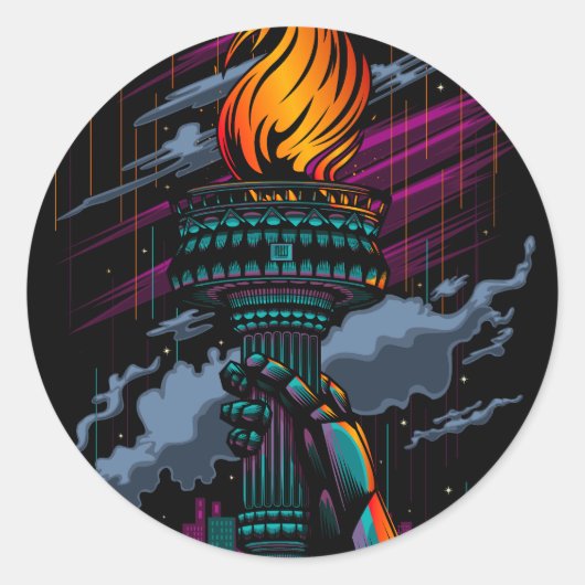 Sticker Rond Liberté (Devant)