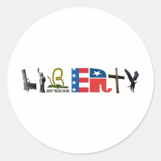 STICKER ROND LIBERTÉ