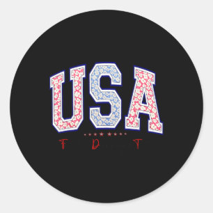 Sticker Rond Liberté Démocratie Vérité États-Unis Anti-trump 4