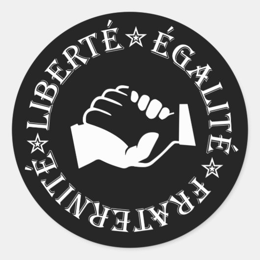 Sticker Rond Liberté, égalité, fraternité (Devant)