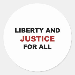 Sticker Rond Liberté et JUSTICE pour tous