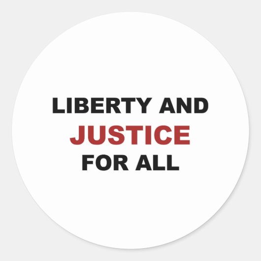 Sticker Rond Liberté et JUSTICE pour tous (Devant)